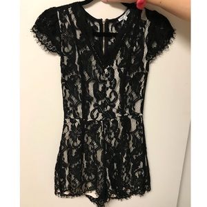 Black Lace Charlotte Russe Romper